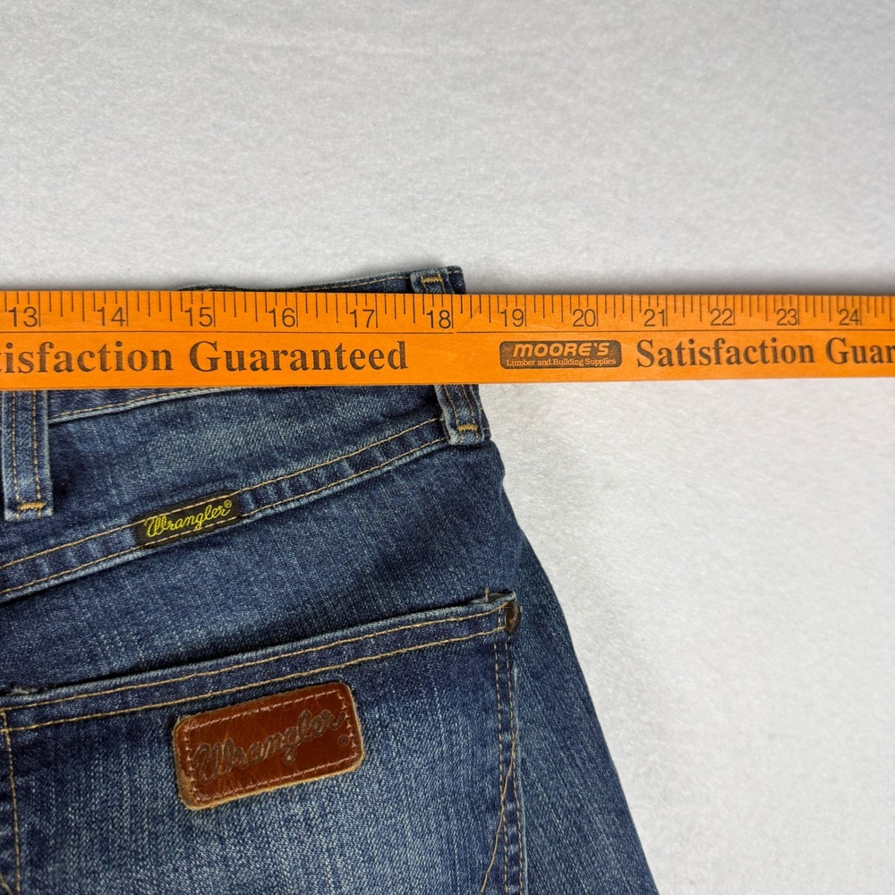 Wrangler Retro Boot Cut Jeans Mens 36x32 Medium Wash Blue Denim WRT20TB - Picture 6 of 12